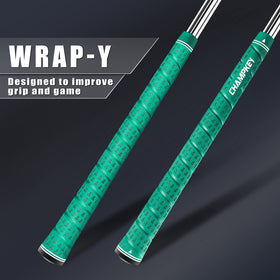 CHAMPKEY Wrap-Y rubber material close-up shows high-feedback feel.