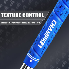 CHAMPKEY Wrap-Y tapered profile promotes lighter grip pressure during swings.
