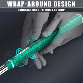 CHAMPKEY Wrap-Y textured grip enhances feel and control during swings.