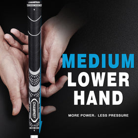 CHAMPKEY Wrap² technology blue reduces grip taper for smoother swing