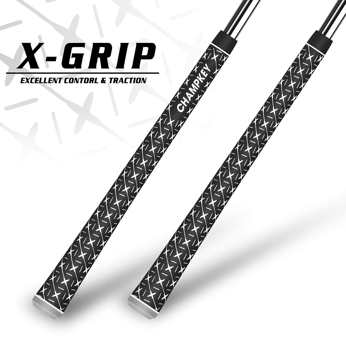 CHAMPKEY X Rubber golf grips 5 oz solvent for easy prep.