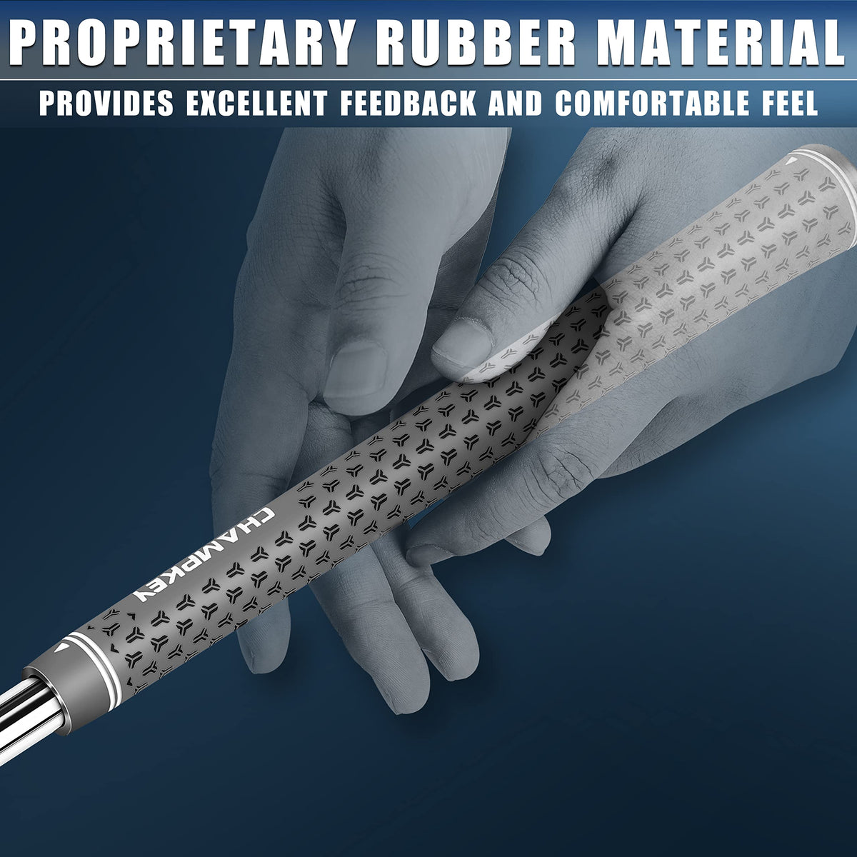 All-weather grip in wet and dry conditions demonstrated on a club.