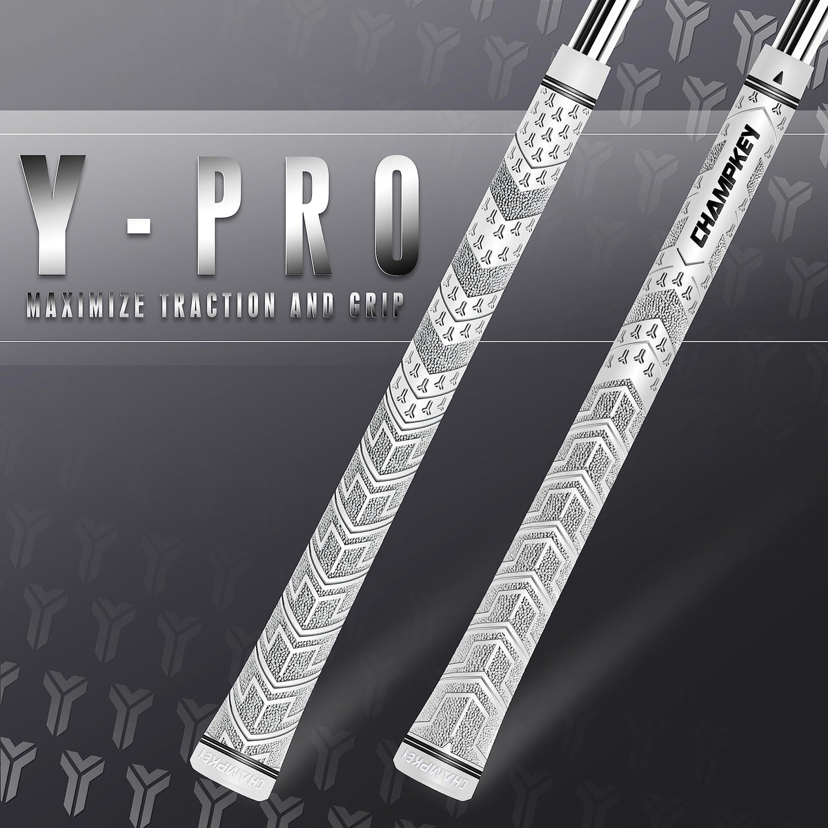 CHAMPKEY Y-PRO grip texture close-up showing maximum traction
