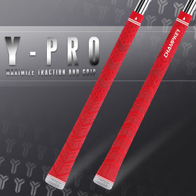 CHAMPKEY Y-PRO red midsize grip texture close-up highlighting pebble pattern for enhanced grip.