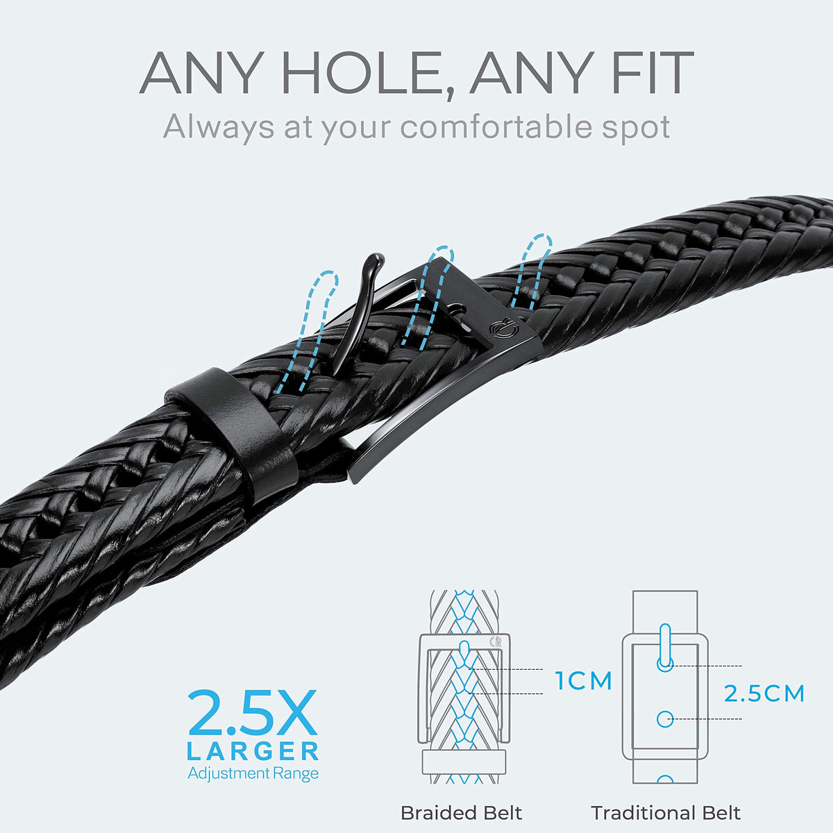 CHAOREN belt strap texture displaying soft leather-like feel