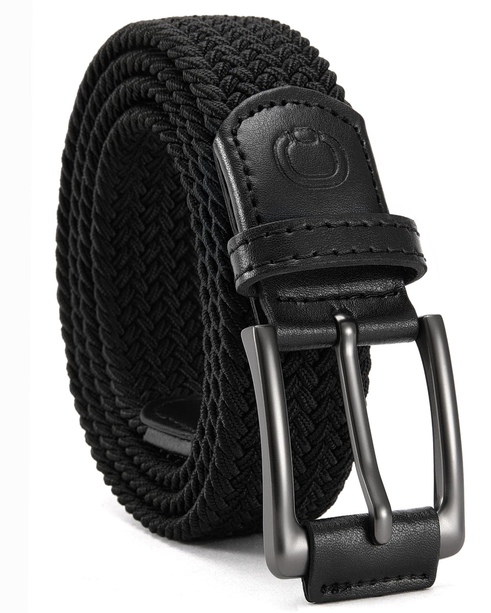 CHAOREN men's stretch belt with woven elastic strap for a sleek casual look.
