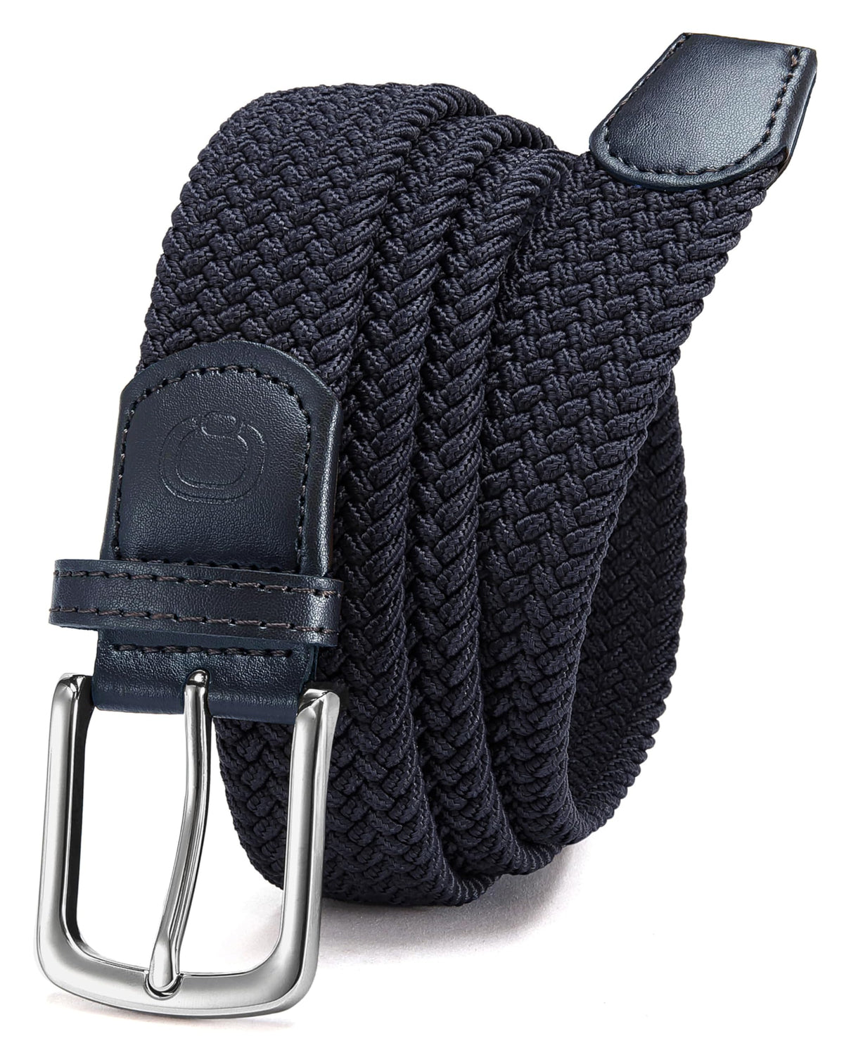 CHAOREN stretch belt closeup highlights braided texture and premium polish.