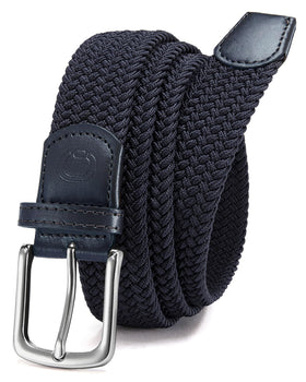 CHAOREN stretch belt closeup highlights braided texture and premium polish.