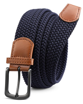 CHAOREN stretch belt for men with polished buckle highlighting premium texture for golfing
