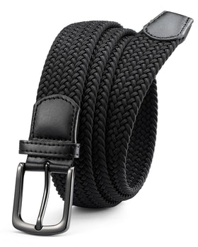 CHAOREN Stretch Belt close-up texture, premium braid and high gloss for style