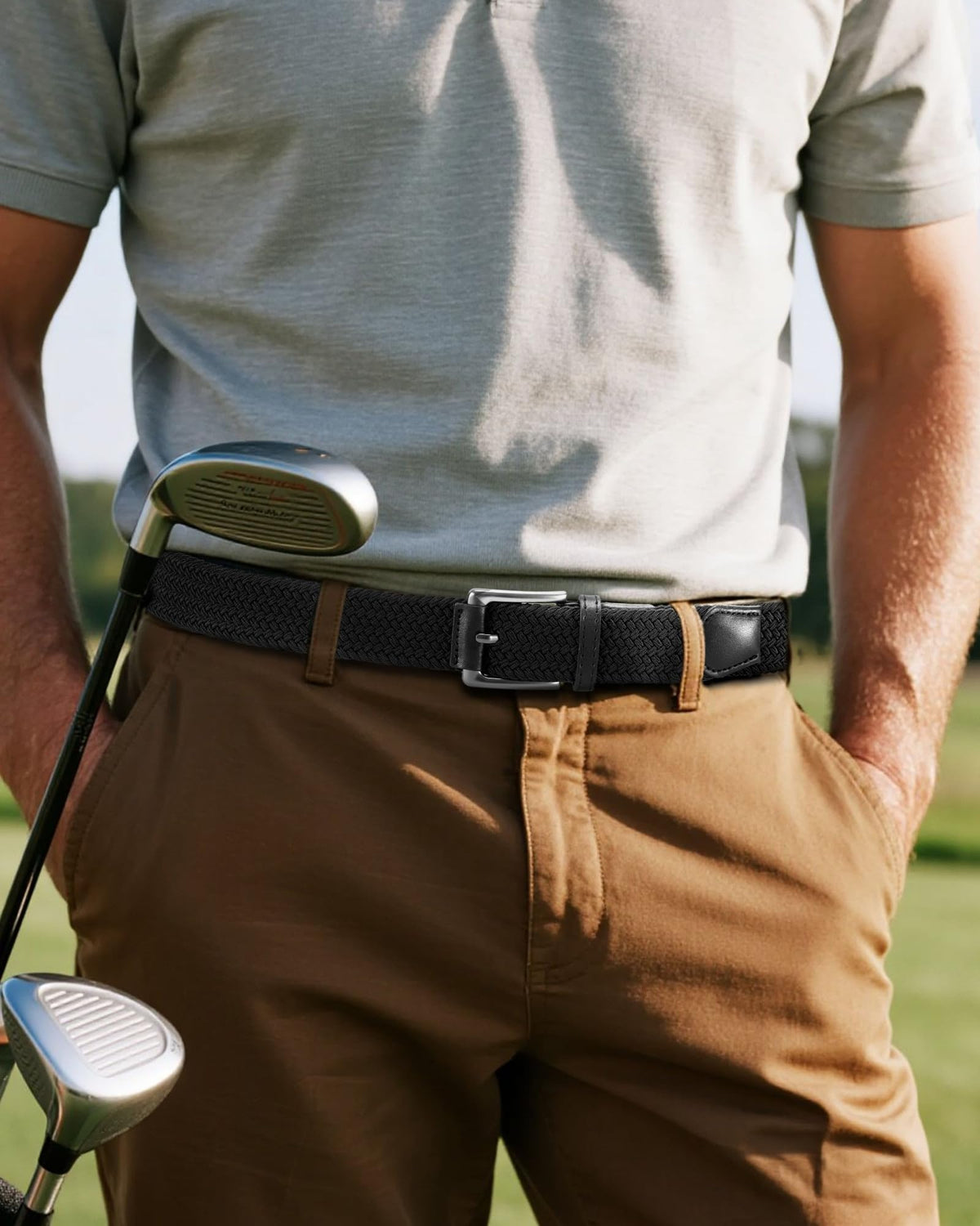 CHAOREN stretch belt with metal-reinforced design for durable daily wear.