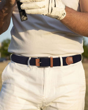 CHAOREN stretch belt metal reinforcement closeup showcases durable, rust-resistant construction