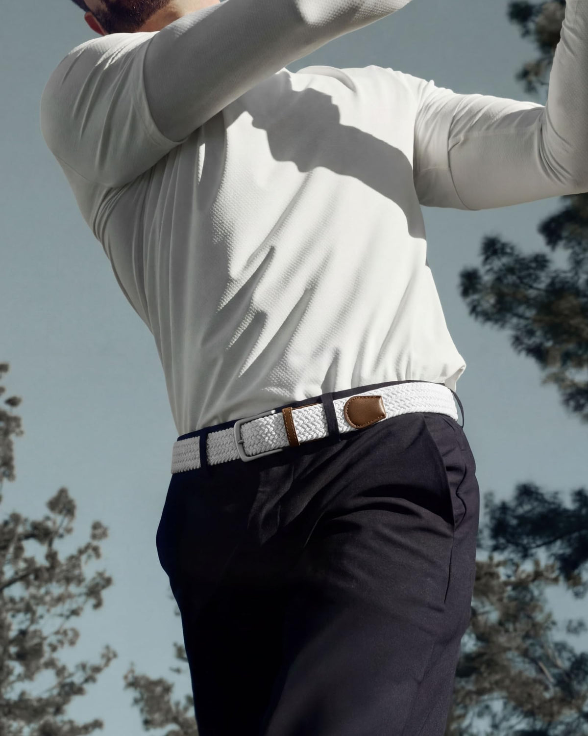 CHAOREN Stretch belt elastic flex in action for comfortable movement