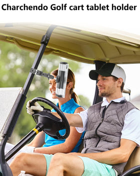 Charchendo Pro Golf Cart Tablet Mount tube clamp fits 1.1-1.8 inches.