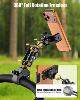 Charchendo wide base clamp fits 0.7-1.78 inches for universal fit