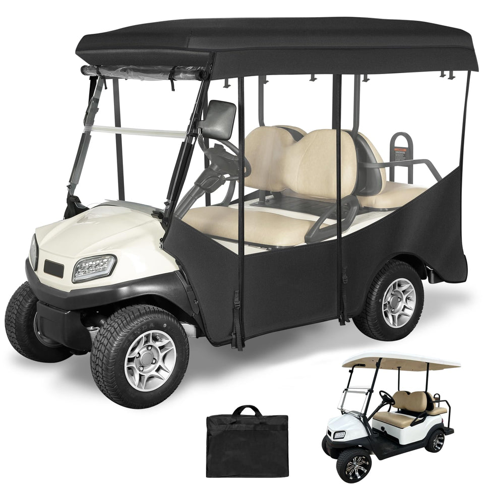 CHENGWEI 4-passenger enclosure for Club Car Tempo Onward protects occupants from weather