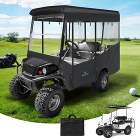 CHENGWEI 4-seat enclosure for EZGO Express S4 long roof shields from rain