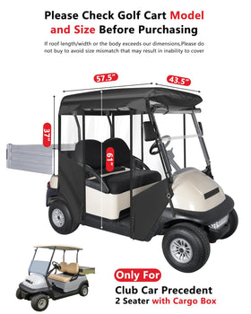 CHENGWEI 57 inch roof waterproof cover keeps the cart dry in rain