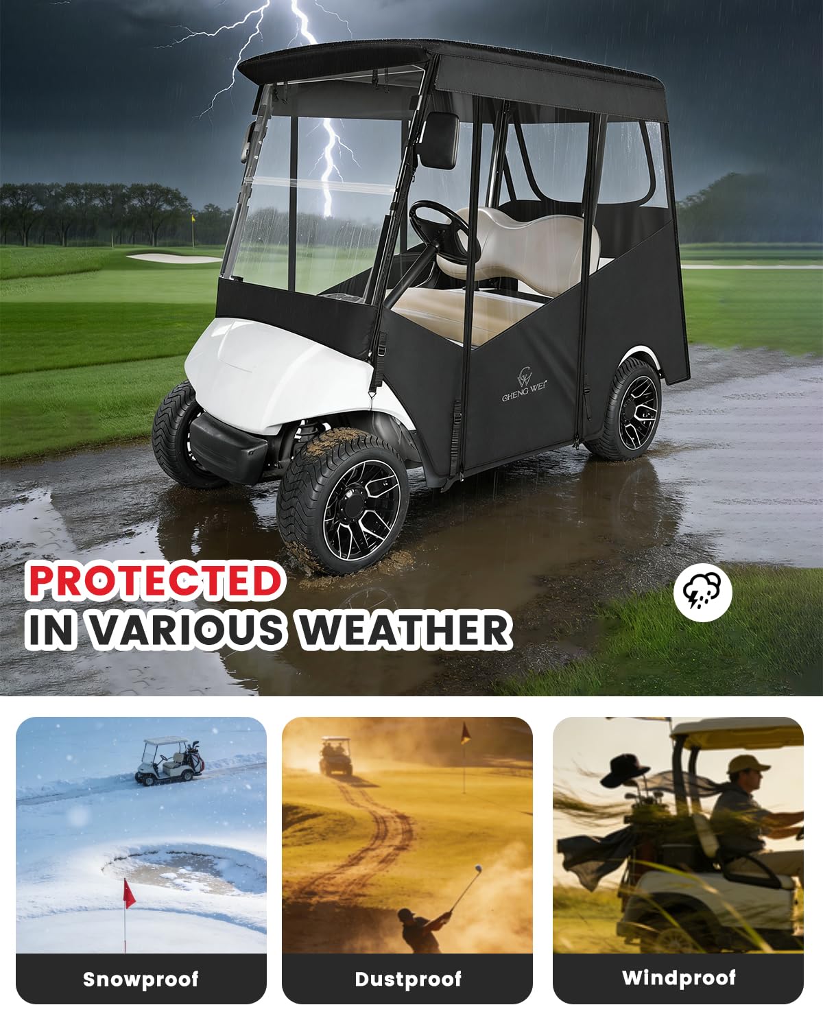 CHENGWEI 600D Oxford construction delivers durable all-season protection for outdoor use.