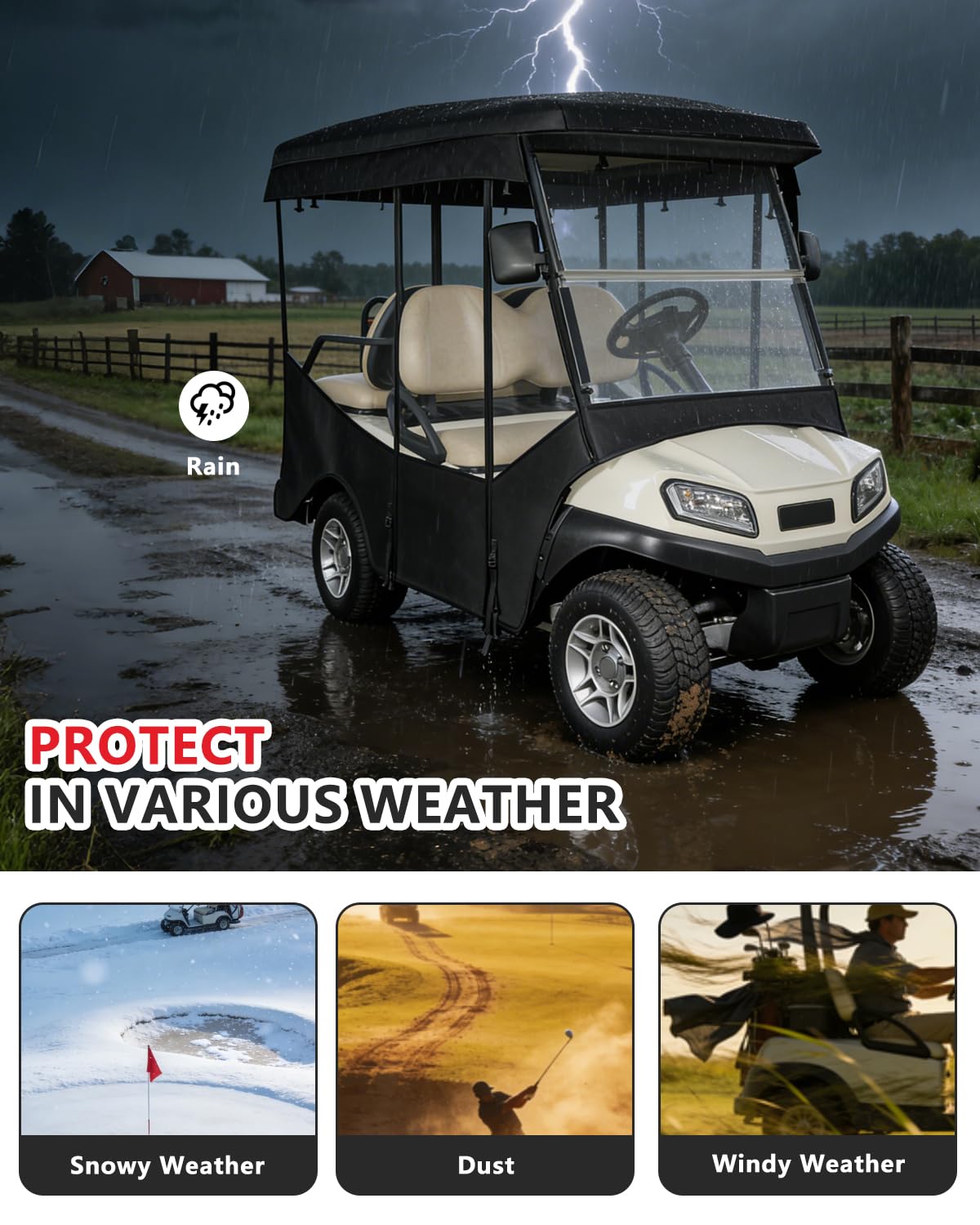 600D waterproof Oxford fabric blocks moisture and UV glare on the CHENGWEI enclosure