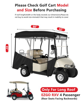 CHENGWEI enclosure showing front and rear clear windows for safe driving.