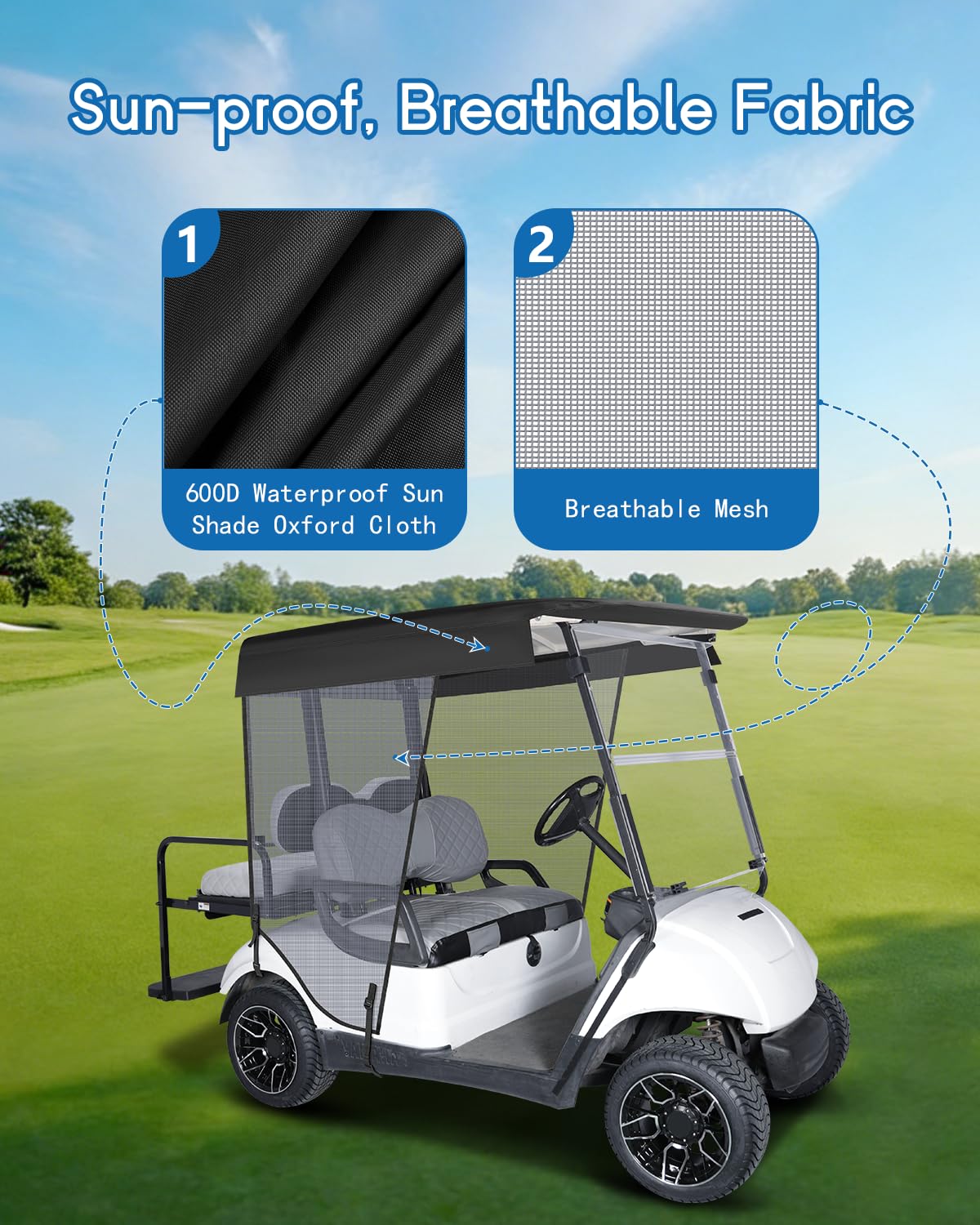 CHENGWEI interior stays cooler with sun protection and improved airflow.