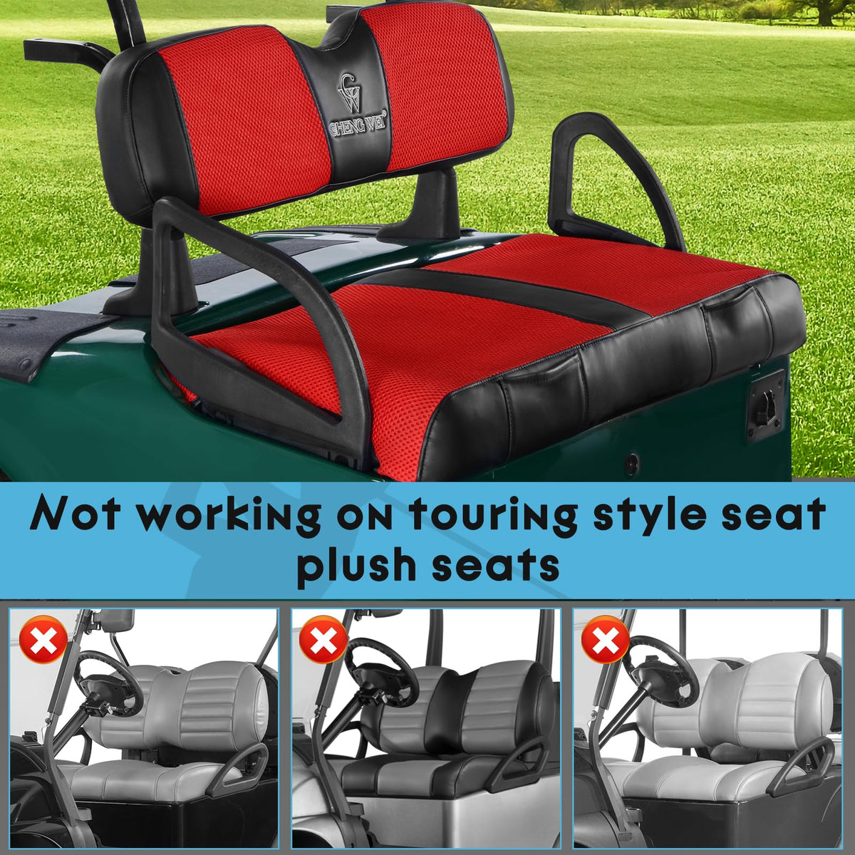 CHENGWEI durable stitching and fabric withstand daily golf-cart use.