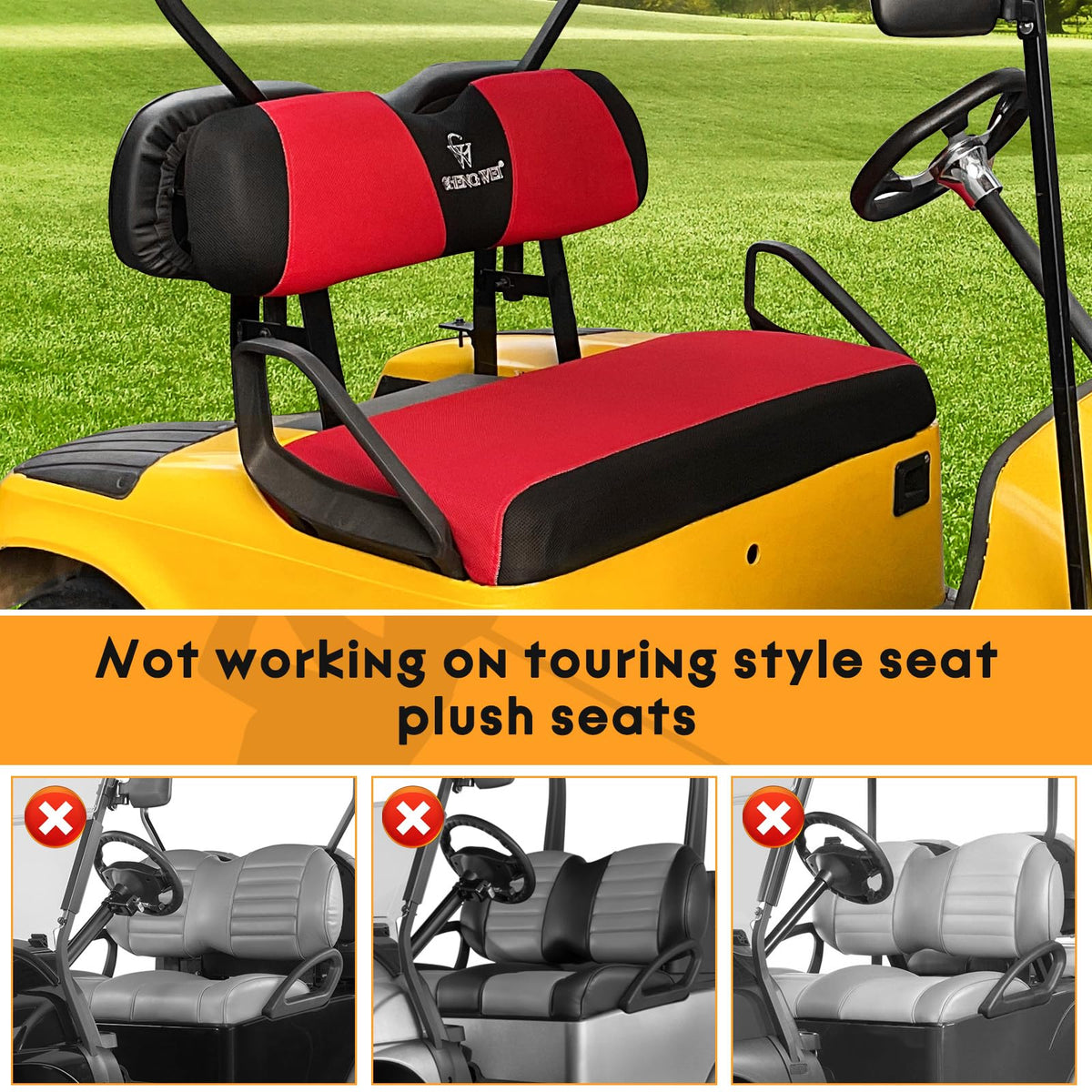 CHENGWEI installation-free seat cover kit for EZGO and Club Car compatibility