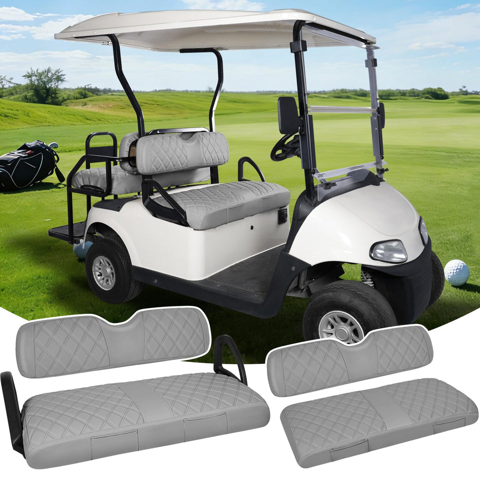 CHENGWEI EZGO RXV front seat cover with diamond stitching protects and refreshes your ride.