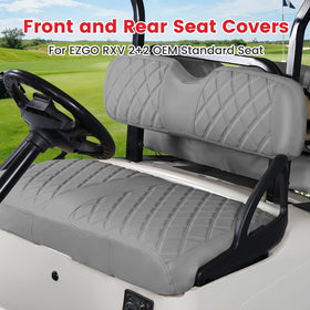 CHENGWEI EZGO RXV rear seat cover with diamond stitching refreshes rear comfort on trips.