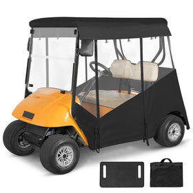 CHENGWEI EZGO TXT 2 Seater rain-cover front view to protect against rain and wind