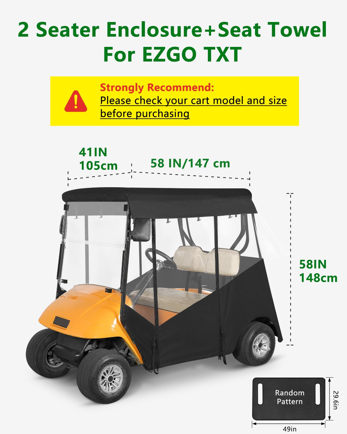 CHENGWEI EZGO TXT 2 Seater tail light view through transparent window