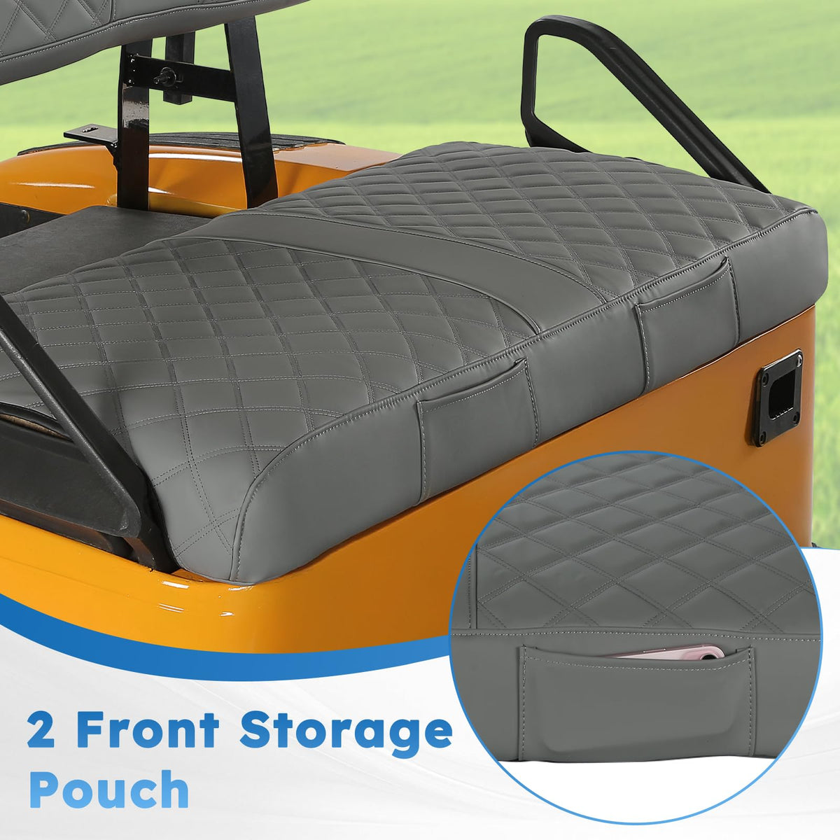 CHENGWEI EZGO TXT diamond stitching adds rugged luxury.