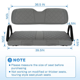CHENGWEI EZGO TXT seat cover installation-friendly with adjustable straps for quick fit.