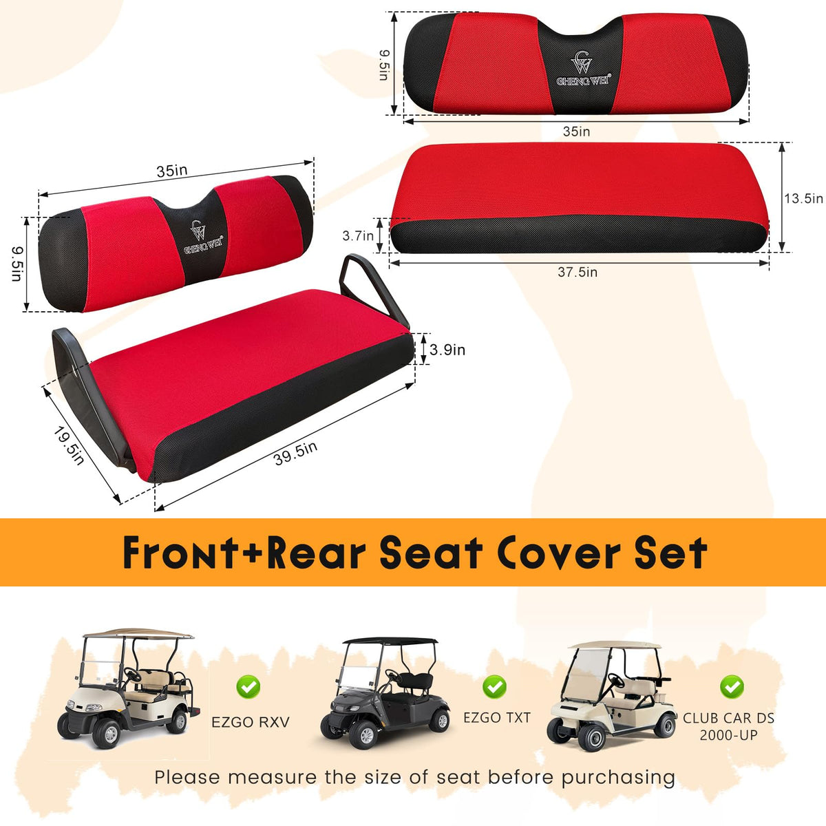 CHENGWEI front backrest cover delivers breathable comfort for hot days