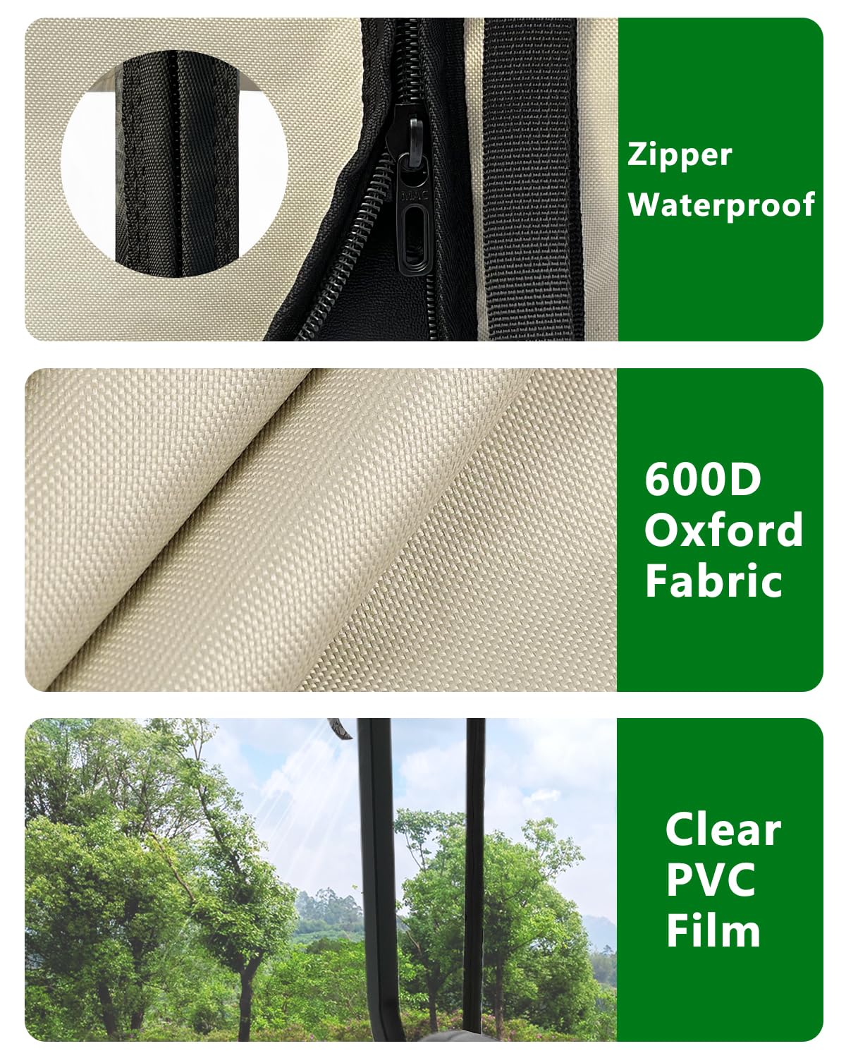 CHENGWEI front and rear window openings maintain tail light visibility and mirror access