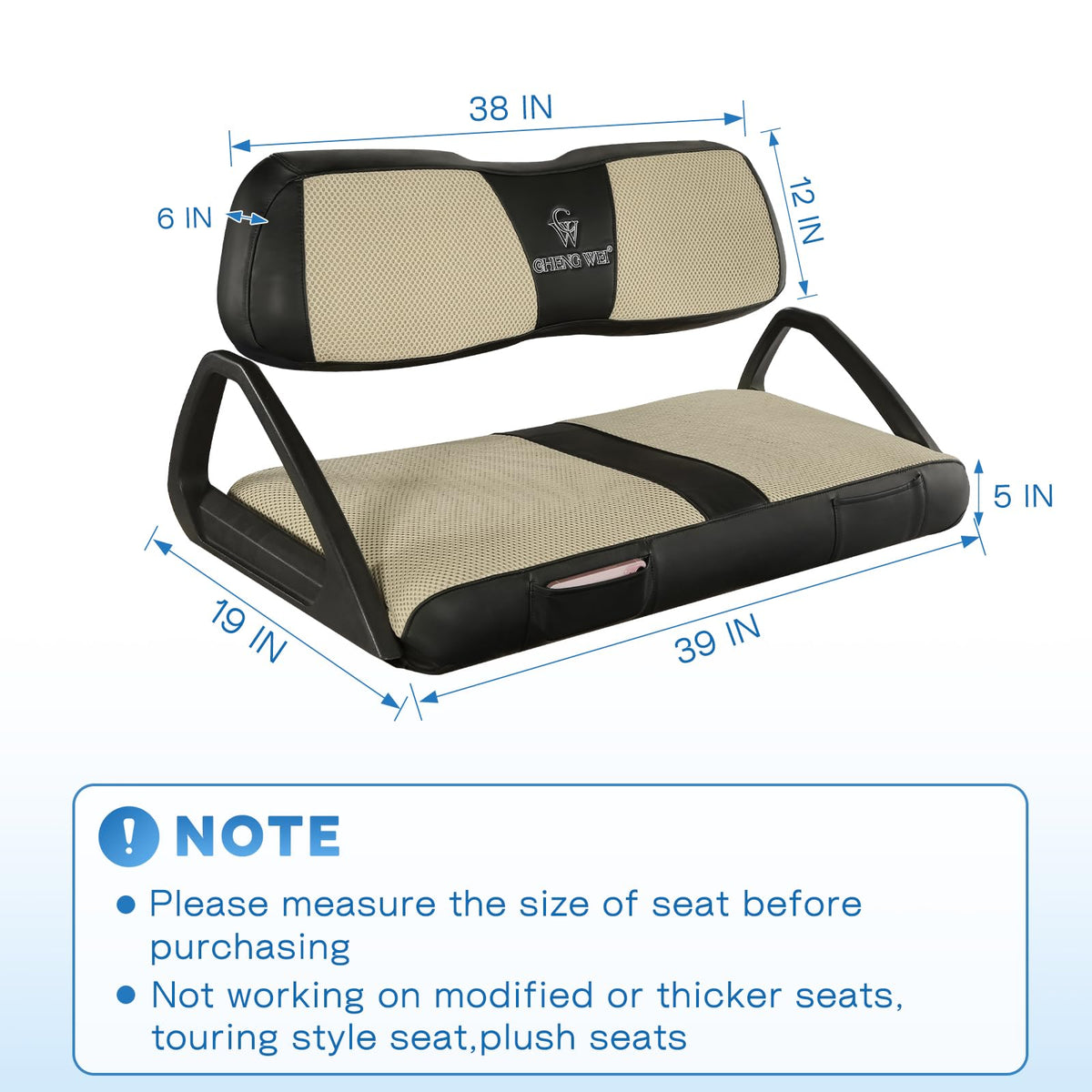 CHENGWEI breathable mesh front seat cover enhances airflow on hot days