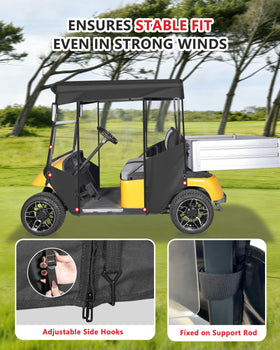 CHENGWEI EZGO TXT cargo-box coverage offering weather protection.