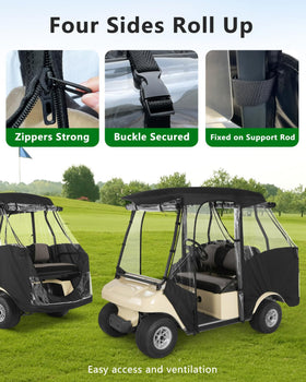 CHENGWEI Golf Cart Enclosure fits Club Car DS short roof 4-seat models precisely