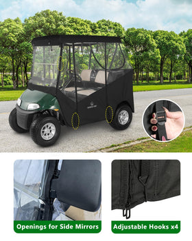 CHENGWEI EZGO TXT front-windshield zipper frees mirror space.