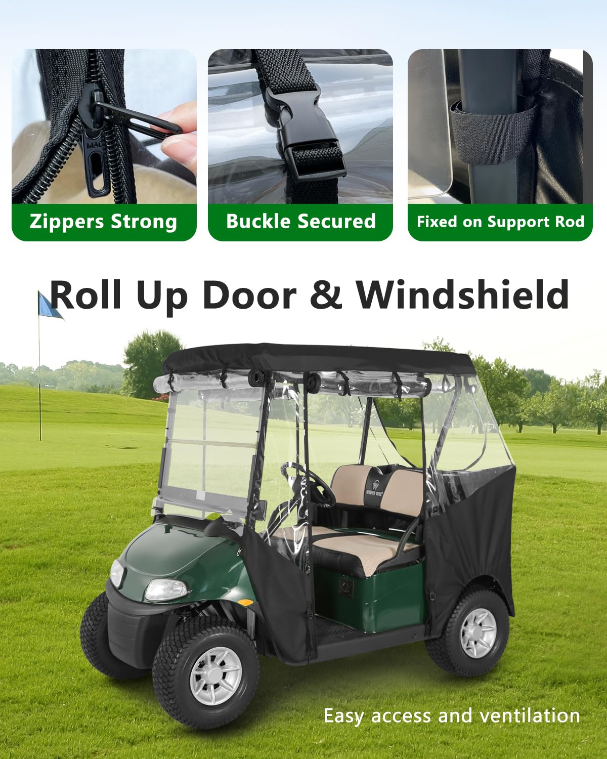 CHENGWEI enclosure with roll-up doors demonstrates easy entry.
