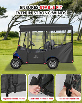 CHENGWEI front and rear curtains provide full coverage when needed.