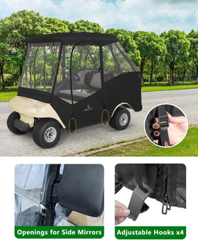 CHENGWEI Golf Cart Enclosure oxford fabric provides waterproofing and UV protection