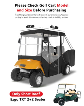 CHENGWEI panoramic clear window improves all-weather visibility for EZGO TXT.