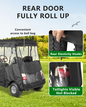 CHENGWEI enclosure back view shows durable waterproof fabric protecting from rain and snow