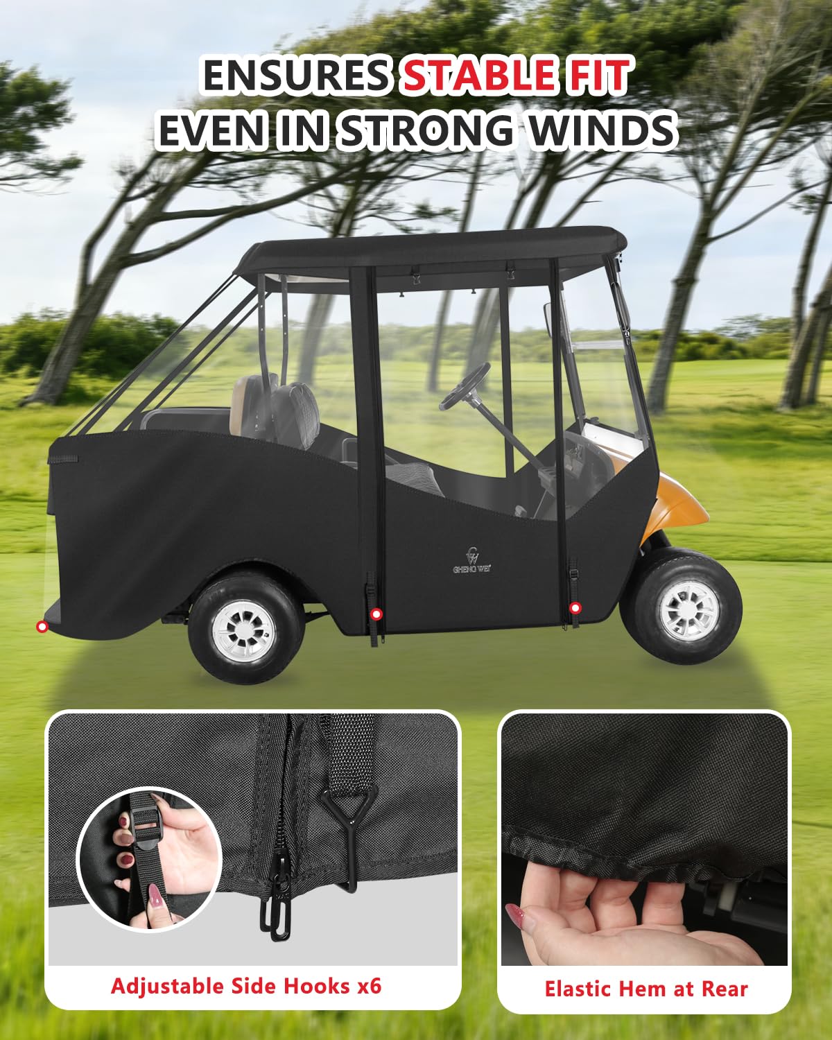 CHENGWEI roll-up windows support ventilation and easy entry.