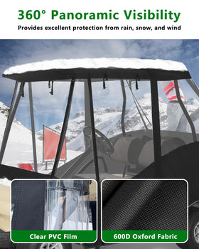 CHENGWEI golf cart enclosure windproof-strap keeps the cover stable in breezy conditions.