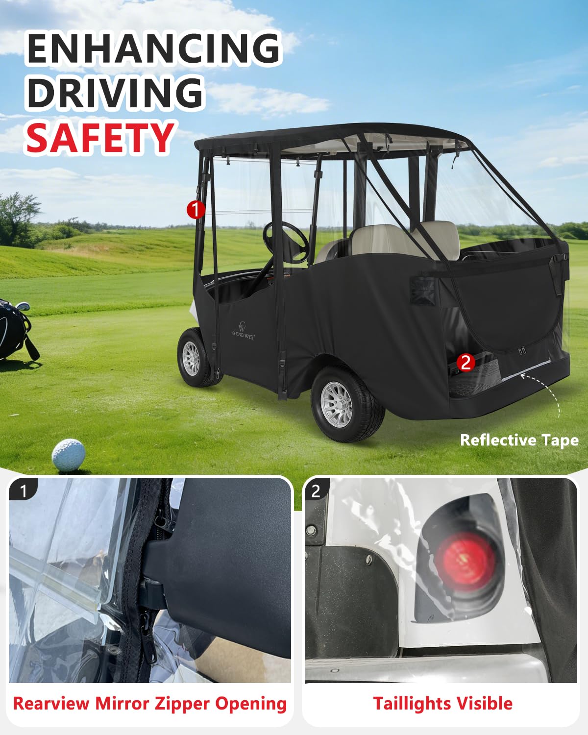 CHENGWEI enclosure with roll-up windows for Yamaha G29, easy ventilation