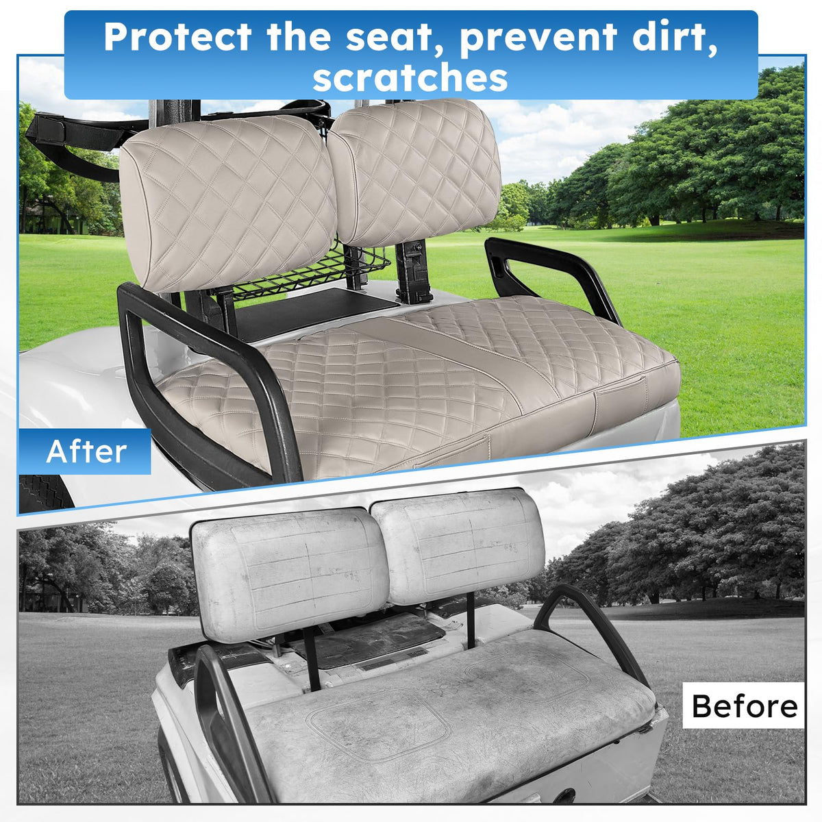 CHENGWEI installation-free design means quick, tool-free upgrade on the golf cart.