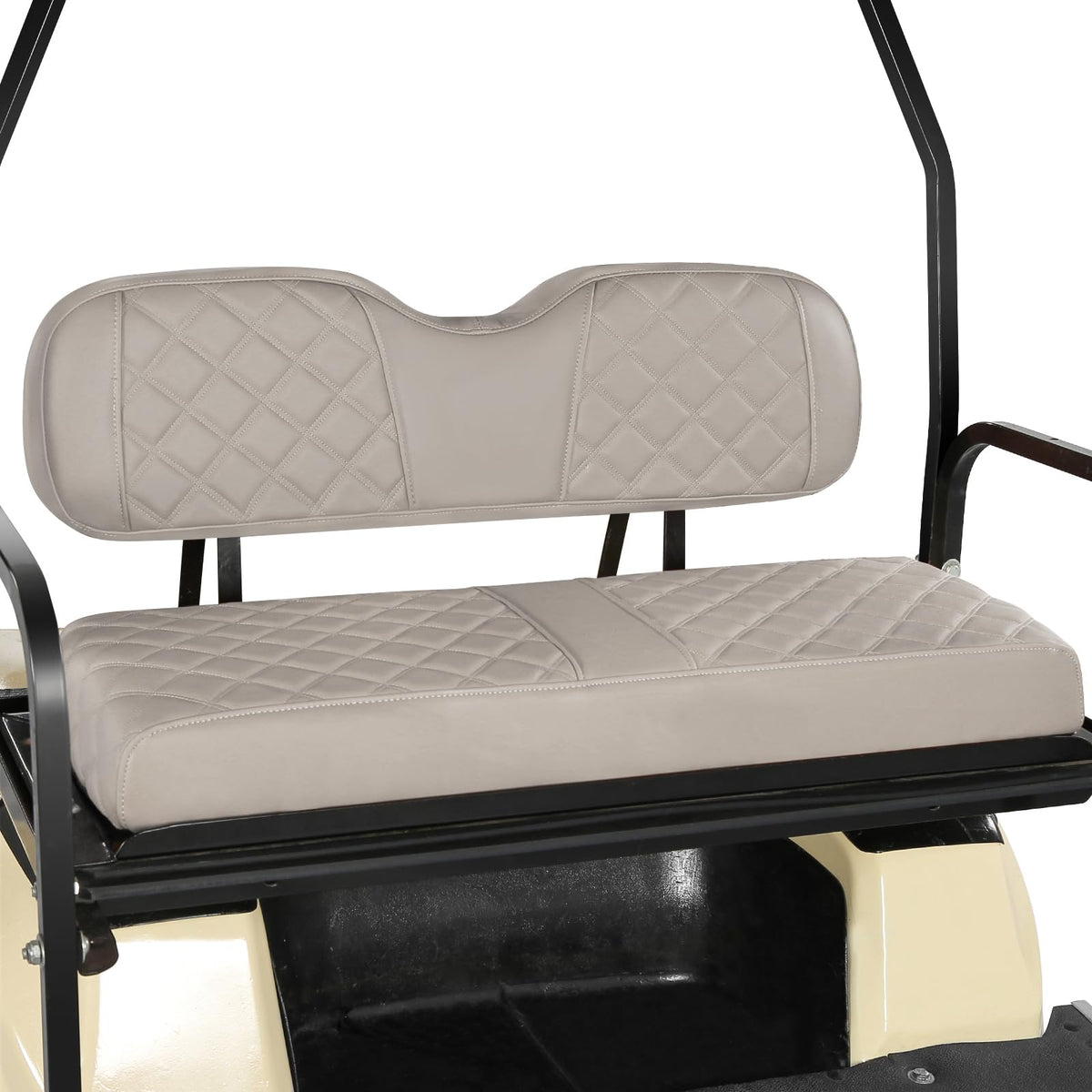 CHENGWEI golf cart rear seat cover in beige for a clean, durable interior upgrade.